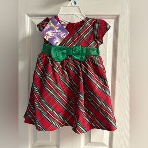 Baby girl plaid Christmas dress